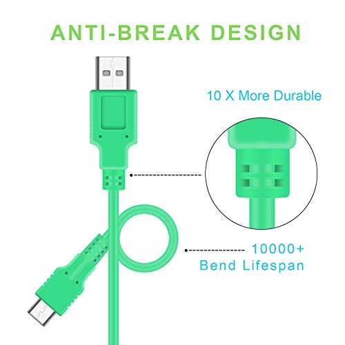 ECHZOVE Charger Compatible with Nintendo Switch, Charging Cable Compatible with Nintendo Switch, Charger Cable Compatible with Nintendo Switch Pro Controllers - Green (4.92ft) - color: Green