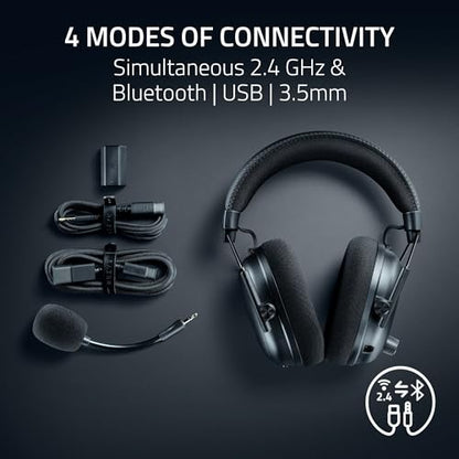 Razer BlackShark V3 Pro Wireless ANC PC Gaming Headset, NiKo Edition | Full Band Mic, 50mm Drivers, 2.4 GHz, Bluetooth, USB, 3.5mm, Works with Mac, PS5, Nintendo Switch, Smartphone, 70 Hr Battery - color: Niko Edition, style: PC