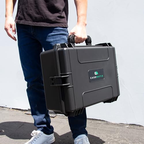 CASEMATIX Hard Shell Travel Case Compatible with Xbox Series X Console, Controllers, Headset and Other Accessories - IPX7 Waterproof and Crushproof Carrying Case with Customized Foam Interior