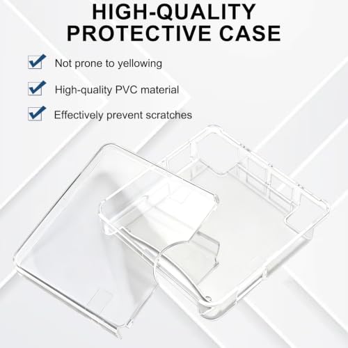 Hard Transparent Protective Case Compatible with for GBA SP Console, Clear PC Shell Cover Case with Scratch Protection, Dust Resistant Snap-On Design for Gameboy Advance SP Console Accessories