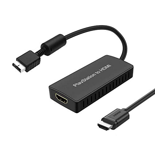 Y.D.F PS2 to HDMI Adapter PS2 HD-Link Cable Converter Support 4:3/16:9 Screen Aspect Ratio Switch Works for PlayStation 1/ PlayStation 2 HD Link Cable PS1 HDMI Adapter Converter