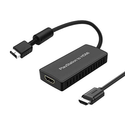Y.D.F PS2 to HDMI Adapter PS2 HD-Link Cable Converter Support 4:3/16:9 Screen Aspect Ratio Switch Works for PlayStation 1/ PlayStation 2 HD Link Cable PS1 HDMI Adapter Converter