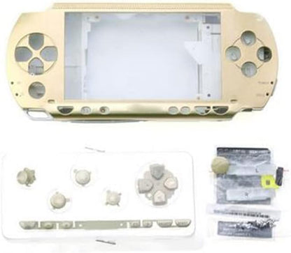 Full Housing Shell Case Cover with Button Set for PSP 1000 1001 Series Replacement (Gold) - color: Gold