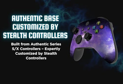 Stealth Controllers Wireless Controller for Xbox Series S, Xbox Series X, Xbox One - Soft Touch Feel - Custom Series S/X Controller (Purple Galaxy) - color: Purple Galaxy