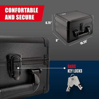 2 ROW Graded Card Storage Box, Holds 70+ PSA Slab Case for Sports Cards, Trading Card Case with Lock, BGS Card Carrying Case, Card Storage - size: 2 Row