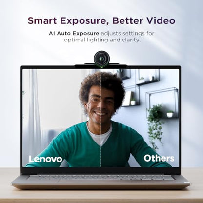 Lenovo 4K Pro Webcam, AI Noise Cancellation and Enhanced Image Quality, 4K Resolution, 4X Digital Zoom, Physical Privacy Shutter, Auto Light Adjustment, Directional Microphone, Teams Certified, Black - style: 4K