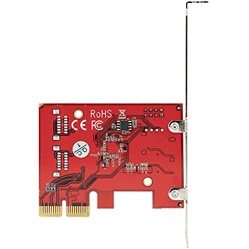 StarTech 4-Port SATA III 6Gbps PCIe Card, Non-RAID (4P6G-PCIE-SATA-CARD) | PCI Express to SATA converter, Stacked SATA connectors, X2 slot, Full/low-profile, NCQ, Port Multiplier, HDD/SSD