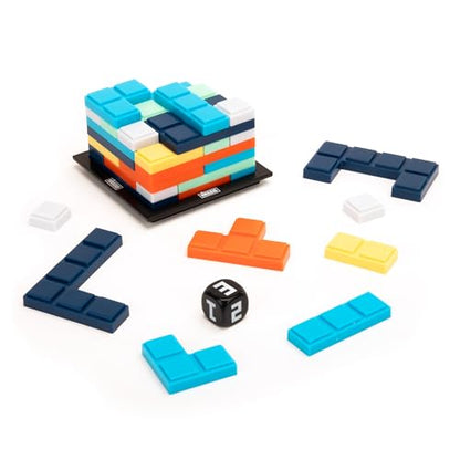 Educational Insights Upzzle - 2 Player Strategy Board Games for Adults and Family, 3D Stacking Puzzle Game for Kids 8-12, Brain Teaser, Critical Thinking Puzzles