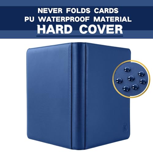 1000+ Pockets Trading Card Binder, 16-Pocket Card Ablum Compatible with MTG,Sports Cards & Other Standard Size Trading Cards (Blue) - color: Blue