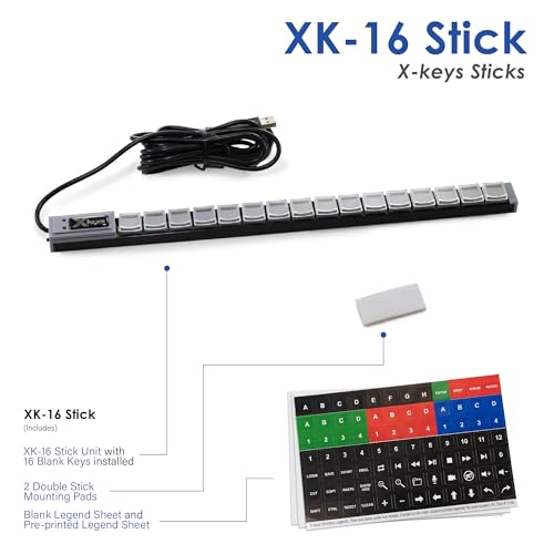 X-keys USB Stick Keys Programmable Keyboard (16 Key) - color: XK-16, size: 16 Key