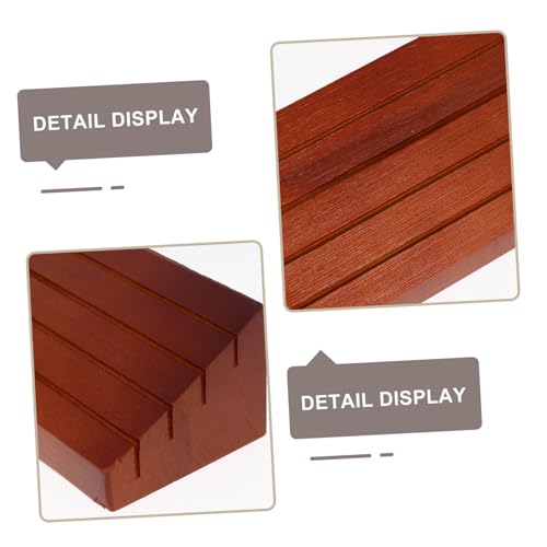 1pc Wood Game Card Organizer Rack Slots Portable Storage for Compact Design Easy to Clean for Game Enthusiasts