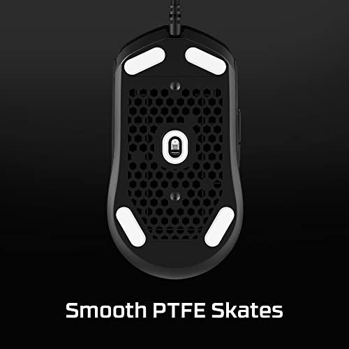 HyperX Pulsefire Haste 2 – Wired Gaming Mouse- Ultra Lightweight, 53g, 8000Hz Polling Rate, Precision Sensor, Hyperflex 2 Cable, Plug and Play – Black - color: Black, size: Wired, style: Pulsefire Haste 2