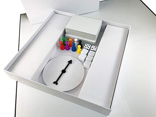 Create Your Own Board Game Kit, DIY Set with Blank Board & Game Pieces | Bring your game ideas to life with everything needed to create a custom board game from scratch - style: Blank Board Game Kit