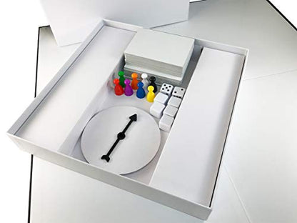 Create Your Own Board Game Kit, DIY Set with Blank Board & Game Pieces | Bring your game ideas to life with everything needed to create a custom board game from scratch - style: Blank Board Game Kit