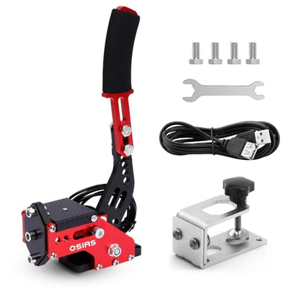 64 Bit PC USB Handbrake SIM, Upgraded Games Handbrake for Racing Games Logitech G25 G27 G29 G920 G923 Thrustmaster T500 T300, with Hall Sensor