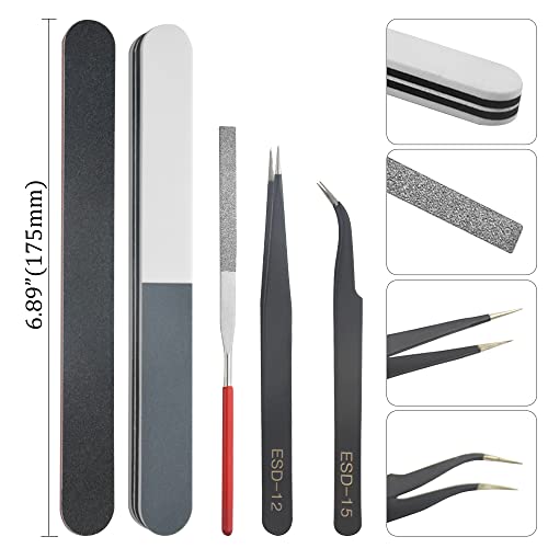 Professional 8 PCS Model Tools Kit Modeler Basic Tools Craft Set Hobby Building Tools Kit for Gundam Car Model Building Repairing and Fixing(A)