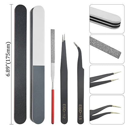 Professional 8 PCS Model Tools Kit Modeler Basic Tools Craft Set Hobby Building Tools Kit for Gundam Car Model Building Repairing and Fixing(A)