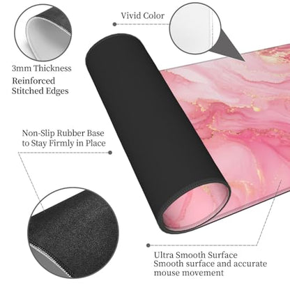Extended Gaming Mouse Pad, Large Mouse Mat, XL Desk Pad for Keyboard and Mouse, Non-Slip Rubber Base & Stitched Edges for Gamer Office 31.5x11.8 in - color: 15