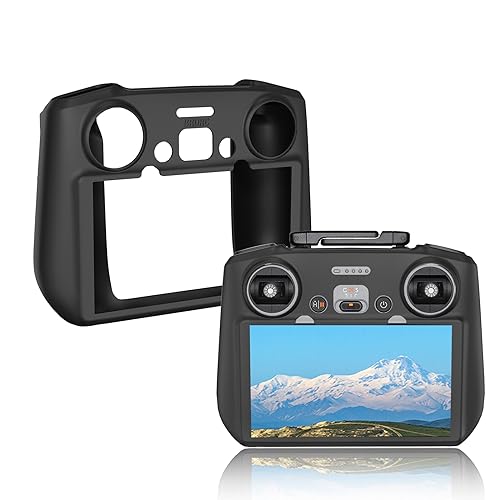 BRDRC Air 3S Silicone Cover Case Sleeve for DJI RC 2,Protective Cover Compatible with DJI Neo Mini 4 Pro Air 3 Flip Fly More Combo Controller Accessories (Black)