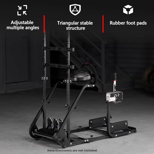 Dardoo G923 Racing Simulator Cockpit with Monitor Mount Fit for Logitech G29 G920, for Thrustmaster T80 T150, for PS4,for PC, Adjustable Driving Wheel Stand,Without Wheel, Pedal, Handbrake and Seat