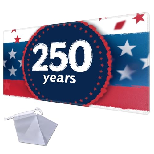 Classic 250 Years Card Mat for TCG Playmat - USA 250th Anniversary Commemorative Edition, 1776-2026 Patriotic Card Game Mat, Anti-Slip Desk Pad Large Gaming Playmat Compatible with MTG - color: Classic 250 Years, size: 35" x 20" Regular