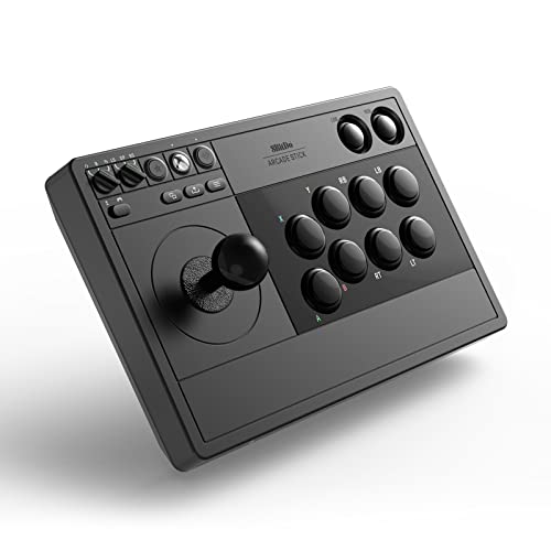 8BitDo 2.4g Wireless Arcade Fight Stick with 3.5mm Audio Jack, Mic Mute Button & Joystick Mapping Button for Xbox Series X|S, Xbox One and Windows 10 - Officially Licensed (Black) - color: Black