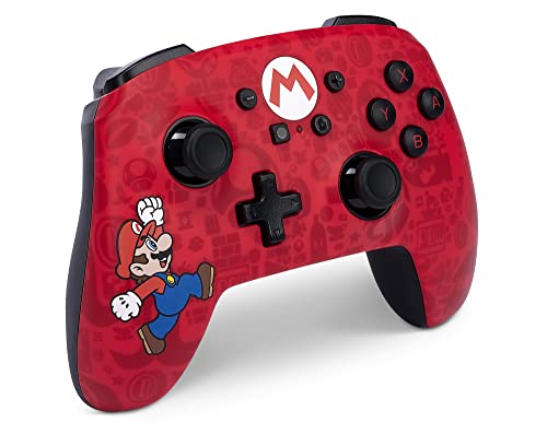 PowerA Enhanced Wireless Controller for Nintendo Switch - Here We Go Mario, Nintendo Switch - OLED Model, Nintendo Switch Lite, Gamepad, game controller, Bluetooth controller (Amazon Exclusive) - color: Here We Go Mario