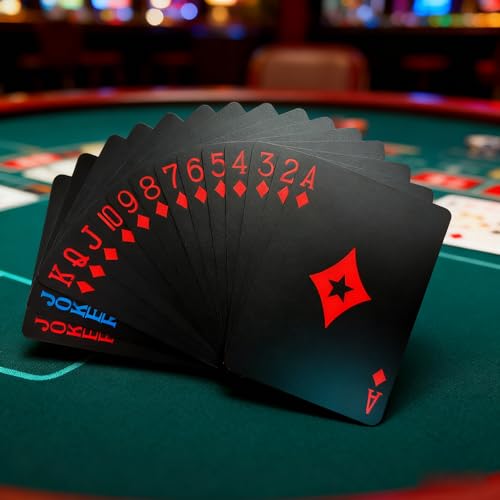 WJPC Waterproof Playing Cards，Plastic Poker Cards,Deck of Cards ，Star-Shaped ThemeGame and Party Gift Giving Poker Cards (Red Five Star) - color: Red Star