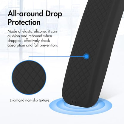 LEFXMOPHY RC-200 Remote Cover for Super Blue Box S5 PRO, S4 PRO, S5 S 5 S6 MAX 2024 2025, S 6-Ultra, S6 Ultra, S 6-MAX Voice Remote Case Silicone Protector - Black - color: BLACK