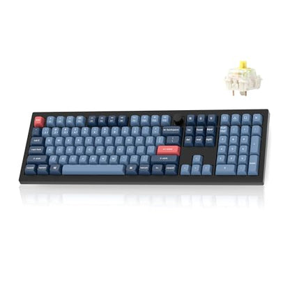 Keychron V6 Max Wireless Custom Mechanical Keyboard, 2.4 GHz Bluetooth QMK Full-Size Layout RGB with Hot-swappable Gateron Banana Switch Compatible with Mac Windows Linux - color: Hot-swap Gateron Jupiter Banana Switch