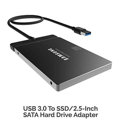 SABRENT USB 3.0 to 2.5in SATA Adapter Cable for SSD & HDD, UASP (EC-SSHD) | USB-A to SATA; 5Gbps; USB-powered, no external power; SATA I/II/III; SSD & laptop HDD; hard drive reader - style: 2.5" SSD/SATA Adapter