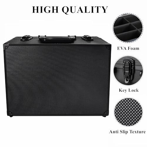 Toploaders Storage Box, Hard Toploaders Storage Case for 3" x 4" 35pt Rigid Card Holders, Card Deck Box Fits Cards, Top Loaders and Magnetic Card Holders (Black)