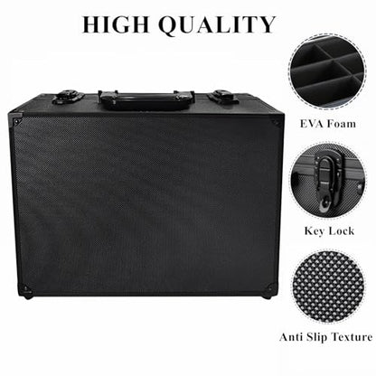 Toploaders Storage Box, Hard Toploaders Storage Case for 3" x 4" 35pt Rigid Card Holders, Card Deck Box Fits Cards, Top Loaders and Magnetic Card Holders (Black)