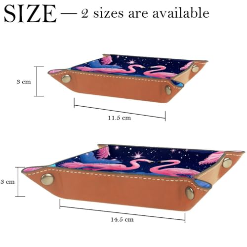 Galaxy Flamingos Dice Tray PU Leather Dice Rolling Tray Folding Dice Holder for Dice Games, Like RPG, DND and Other Table Games - color: Multi 5