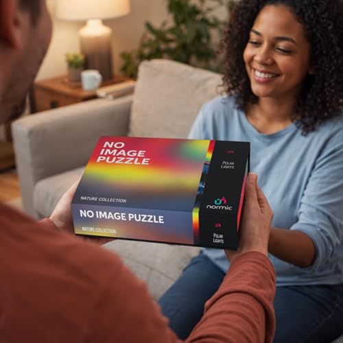 No Image Puzzle 1000 Irregular Pieces Extreme Difficult Jigsaw Challenge Adults Hardest Puzzle No Guide Ultimate Brain Teaser Hard Level Polar Lights Mystery Unique Gift - color: Polar Lights