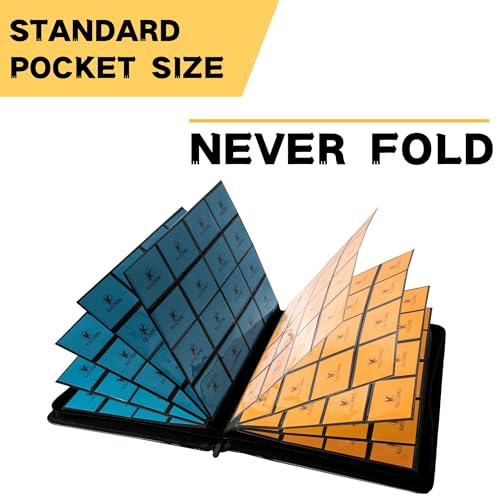 1000+ Pockets Trading Card Binder, 16-Pocket Card Ablum Compatible with MTG,Sports Cards & Other Standard Size Trading Cards (Black) - color: Black