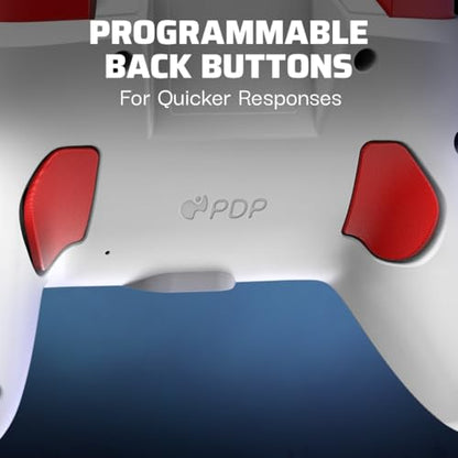 PDP Rematch Glow Wireless Gaming Controller Boo Hoo Nintendo Switch 2, Lite | Also works with OLED, Motion Controls, Rechargeable 40-Hr Battery, 2 Mappable Back Buttons, Mario Boo-Hoo Glow Red & White - color: Boo-Hoo