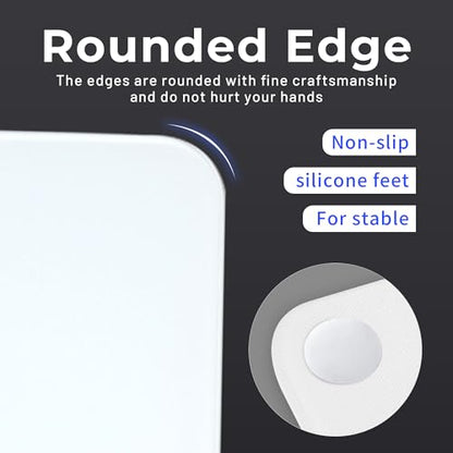 XVX Glass Mousepad Gaming, White Overload Hard Mouse Pads for Gaming,Professional Large Mouse Mat 410mm*310mm, Special Glass Surface with Improved Precision and Speed - color: White(Overload)