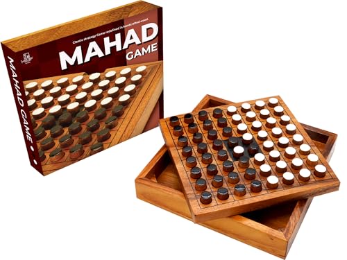 BSIRI Wooden Reversi Othello Board Game Classic Strategy Games of Family for Adults and Senior Wood Black and White Pieces and Great Gifting with Genuine Wood Looks Decoration Othelo 8 x 8 Inches. - style: Classic Othello Game