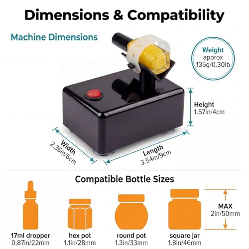 Electric Paint Mixer & Nail Polish Shaker - Professional Vortex Shaker Machine for Hobby Model Color, Lash Glue, Tattoo Ink - Continuous Liquid Mixer with Non-Slip Base - color: Black