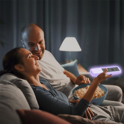 Cover for Samsung Solar Remote, Case Compatible with Samsung Smart TV Remote Control Glow in The Dark Universal Silicone Skin Sleeve with Lanyard Purple - color: Purple Glown in the dark