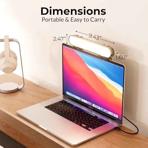 HumanCentric Video Conference Lighting, Laptop Only Webcam Light | For Streaming, LED Laptop Light for Video Conferencing, Zoom Lighting for Computer, Upgrade Light for Zoom Meetings