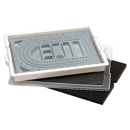 Bead Storage Solutions Durable Landscape Clear Plastic 4-Piece Work in Progress Bead Storage Tray for Craft Organization, White - style: 4-Piece