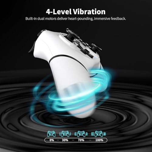 AceGamer Wireless Pro Controller for Nintendo Switch/Lite/OLED/Switch 2/PC, 2 pack, Hall Effect Joystick for Switch 2 Pro Controller with Wake-Up/Dual Vibration/Turbo/Ergonomic ! (Black&White) - color: B&W