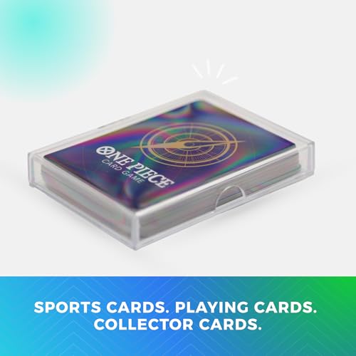 50 Pack Clear Acrylic Card Storage Boxes with Lids – 3 1/2" L x 2 1/2" W x 1/2" H Baseball Card Storage Box, Sports Card Boxes and Magic Card Storage Box – Made in USA - size: 3 1/2" L x 2 1/2" W x 1/2" H, style: 50.0