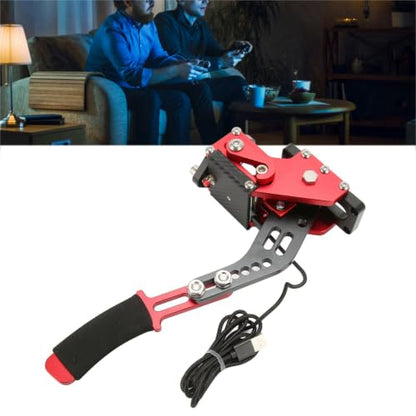 Yunseity 64 Bit USB Handbrake, Progressive Sim Racing Game Handbrake for ONE, for Series S X, PC, 95% Metal, Easy Install (Red) - color: Red