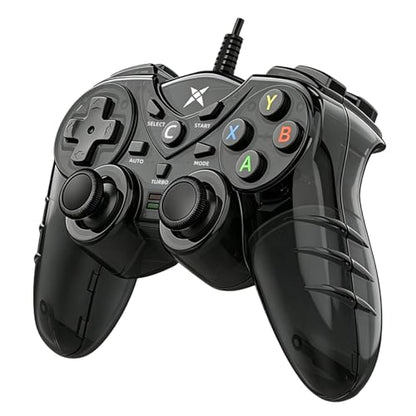 NBCP Wired PS3 PC Game Controller TV Box USB Steam Gamepad joystick Joypad with Dual Vibration Feedback Turbo Trigger for Windows 7/8 /8.1/10/ Laptop - color: Black for Wired PC