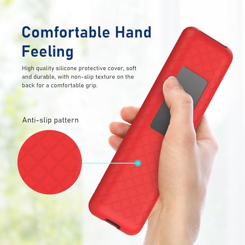 LEFXMOPHY Silicone Cover for Samsung TM2560E BN59-01480L Remote Protective Case Compatible with BN59-01432J BN59-01432A BN59-01432 2023 Smart TV Solar Panel Remote - Red - color: RED, size: 1-PACK
