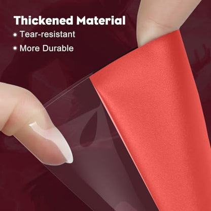 Fury Red MTG Card Sleeves, Hypttior Dual Matte Textured 100 Card Sleeve with 100 Inner Sleeves for Standard Card, MTG, PKM, Baseball Card, Sports Cards - color: Fury Red