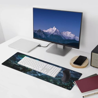 Extended Gaming Mouse Pad, Large Mouse Mat, XL Desk Pad for Keyboard and Mouse, Non-Slip Rubber Base & Stitched Edges for Gamer Office 31.5x11.8 in - color: 5